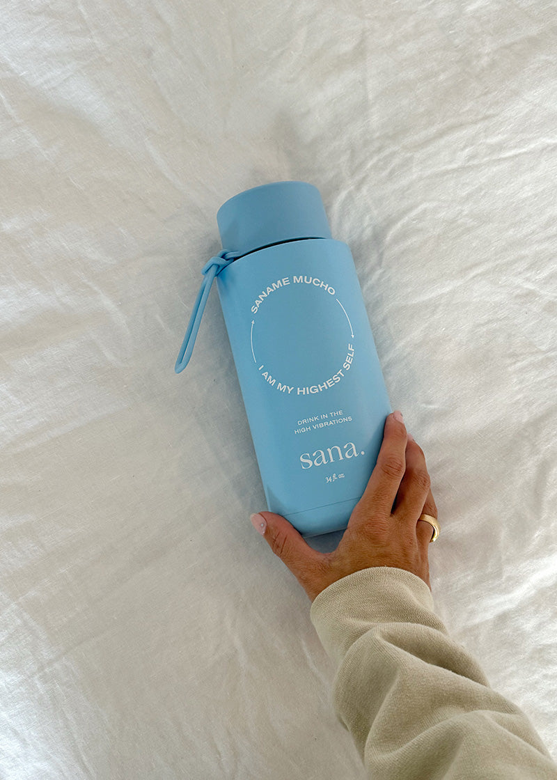 Sky Blue High Vibe Ceramic Water Bottle